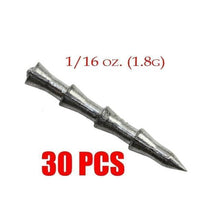 Load image into Gallery viewer, 0.9g 1.3g 1.8g Insert Lead Weight Nail Sinker For Fishing Accessories10 20 30pcs/lots  Wacky Senko Worm Jigging Fishing Sinker - Firepush
