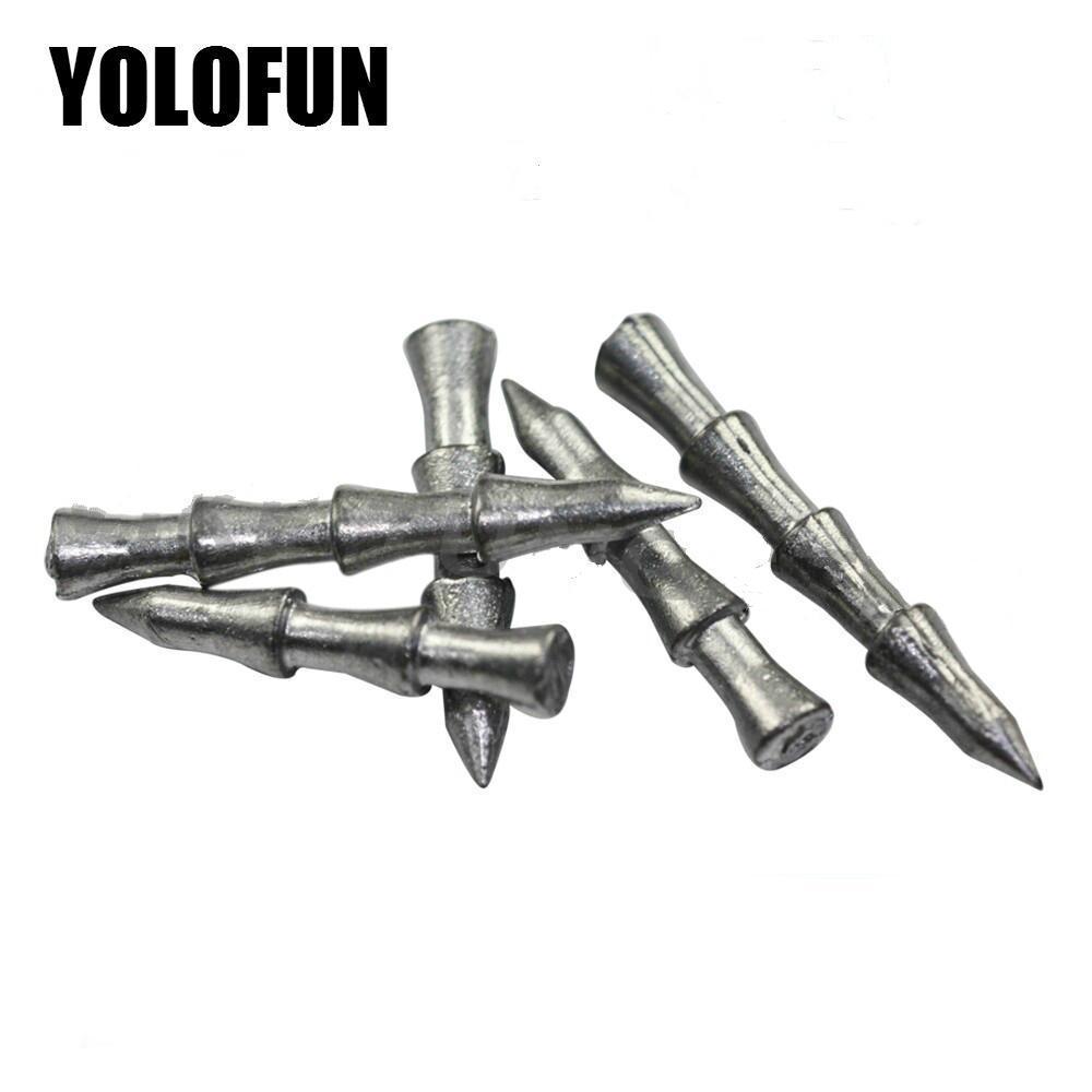 0.9g 1.3g 1.8g Insert Lead Weight Nail Sinker For Fishing Accessories10 20 30pcs/lots Wacky Senko Worm Jigging Fishing Sinker - brunoshirt