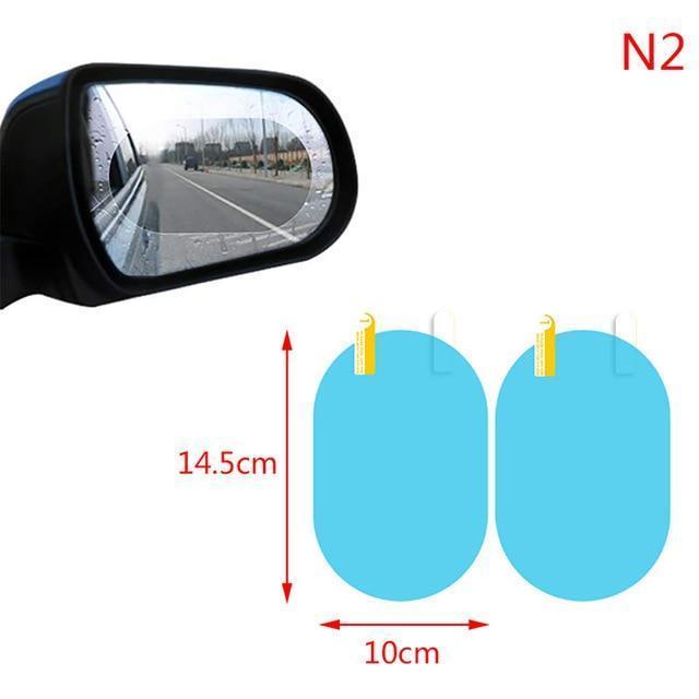 1 Pair Rainproof Film Car Anti Water Mist Film Anti Fog Coating Rainproof Hydrophobic Rearview Mirror Protective Film - brunoshirt